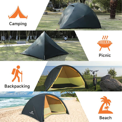 Umbrauto 4 Person Ultralight Camping Dome Tent dark green waterproof 3-season for hiking on Tampa Home & Garden Store