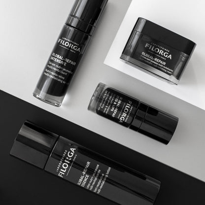 Face serum duo: Filorga Global-Repair Intensive Serum bottles in black packaging on Tampa Home & Garden Store