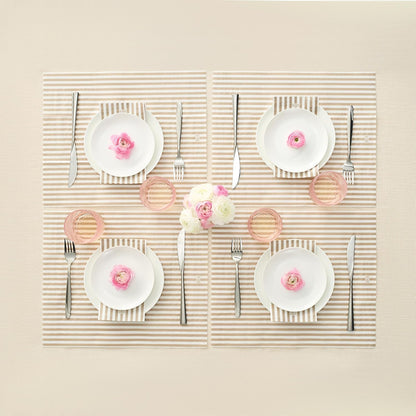 Gray Stripe Disposable Napkins and 50 Pieces