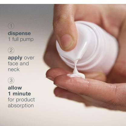 Face serum PowerBright Dark Spot Serum with niacinamide dispensed from a white bottle on Tampa Home & Garden Store
