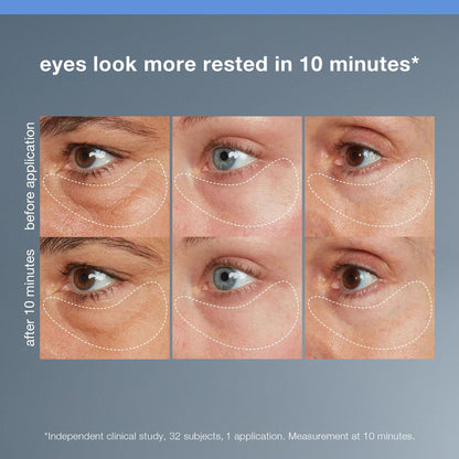Dermalogica Awaken Peptide Eye Gel eye cream three-panel before and after 10 minutes study on Tampa Home & Garden Store
