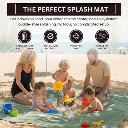Baby Beach Splash Mat Green And Lightweight Design