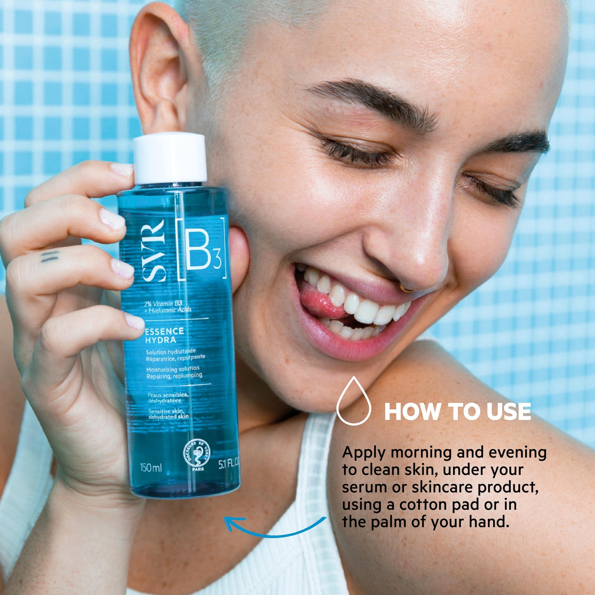 SVR Hydrating Essence B3 Niacinamide Serum in blue bottle, 5.07 oz, SVR visible on Tampa Home & Garden Store