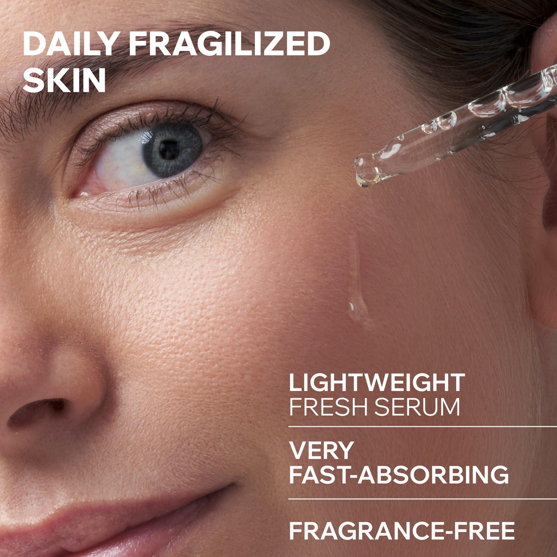 Uriage Bariéderm-CICA daily anti aging serum for skin care with glass dropper close up skin on Tampa Home & Garden Store