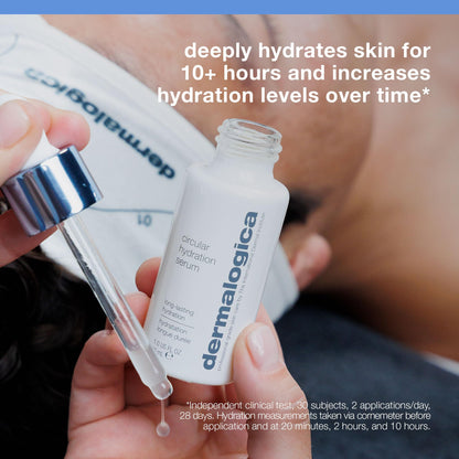 Dermalogica Circular Hydration Serum bottle with dropper, white 1.01 oz on Tampa Home & Garden Store