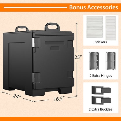 81 Quart Capacity End-loading Insulated Food Pan Carrier with Handles