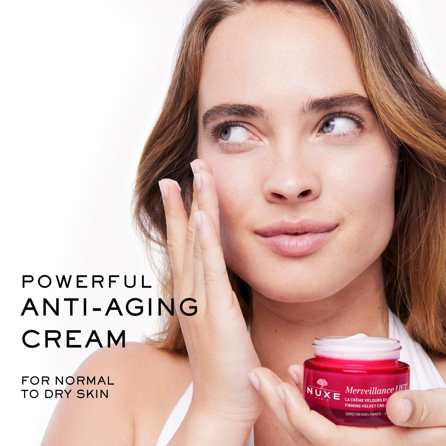 NUXE Merveillance Lift Firming Velvet Face Cream anti-aging moisturizer in red jar on Tampa Home & Garden Store