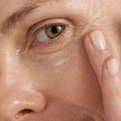 Eye cream Dermalogica Biolumin-C Eye Serum by Beauty Care Bag, close-up eye area application on Tampa Home & Garden Store