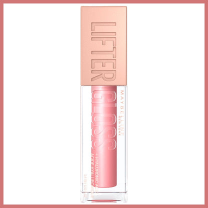 Maybelline New York Lifter Gloss lip gloss in peachy pink tube with hyaluronic acid on Tampa Home & Garden Store