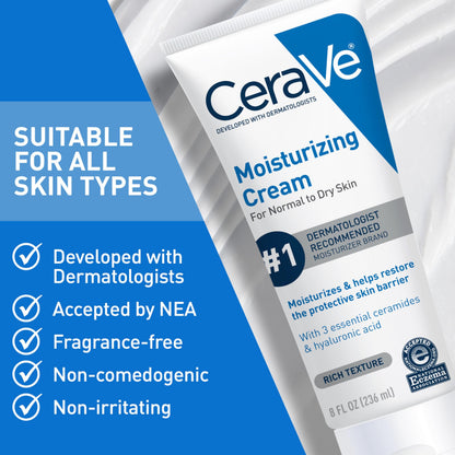 Face cream Cerave Moisturizing Cream SPF 50; non-comedogenic for normal to dry skin on Tampa Home & Garden Store