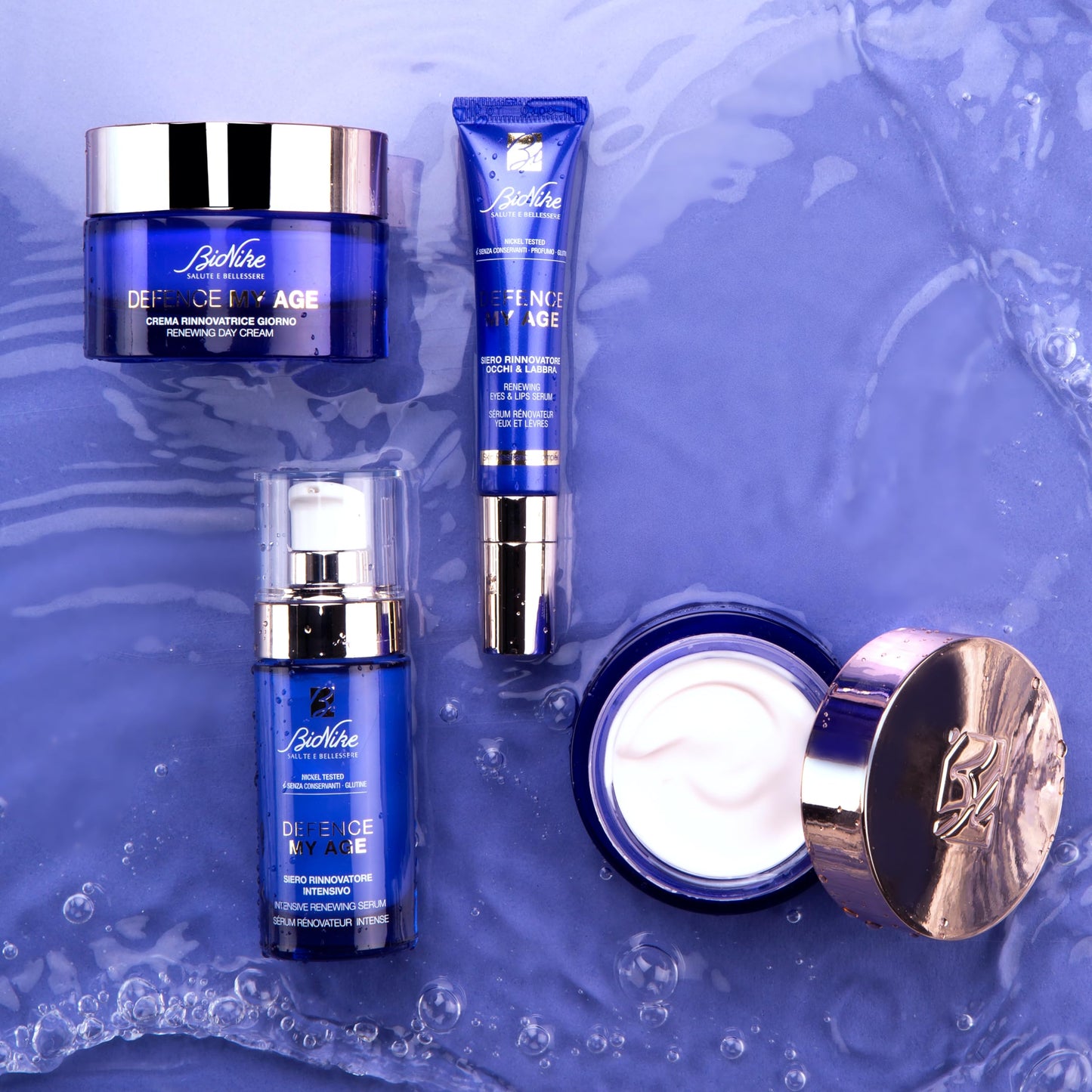 BioNike Defence My Age face cream set in blue packaging, anti-aging hydrating skincare on Tampa Home & Garden Store