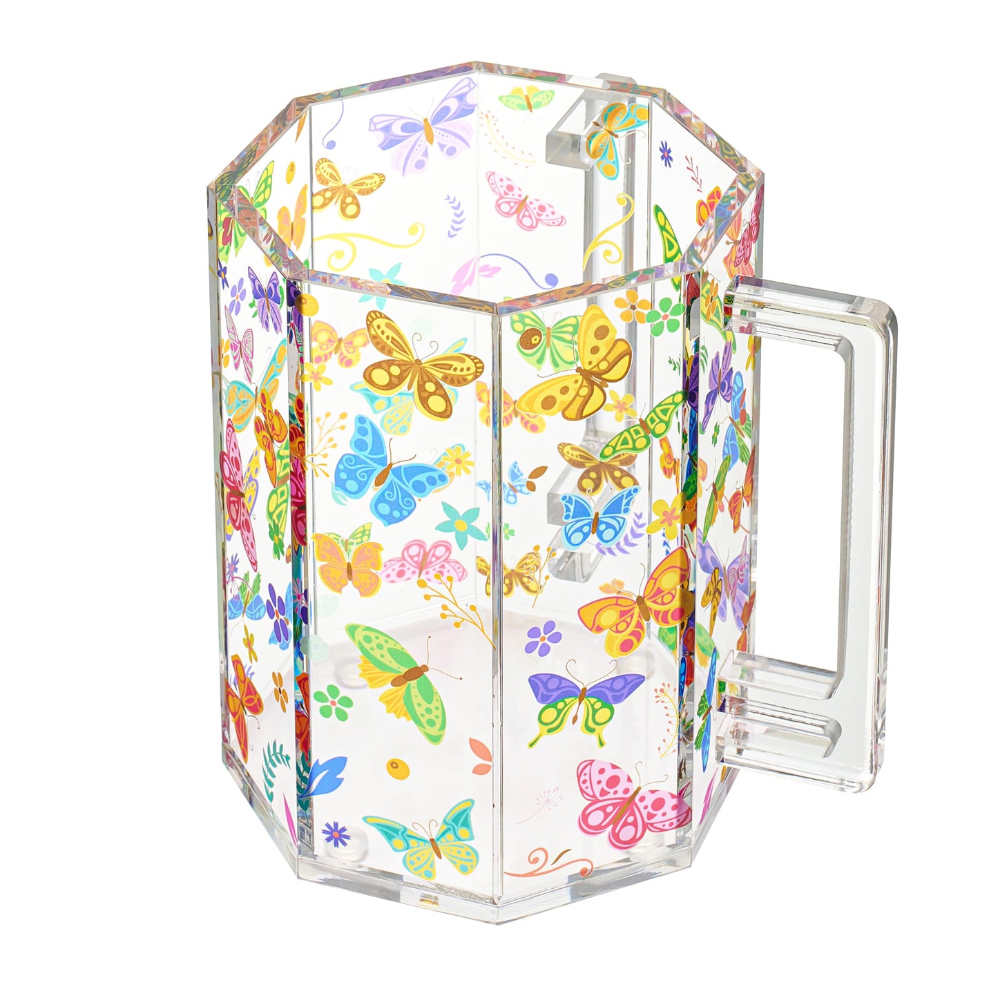 Butterfly Acrylic Washing Cup with Dual Handles