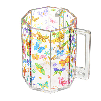 Butterfly Acrylic Washing Cup with Dual Handles