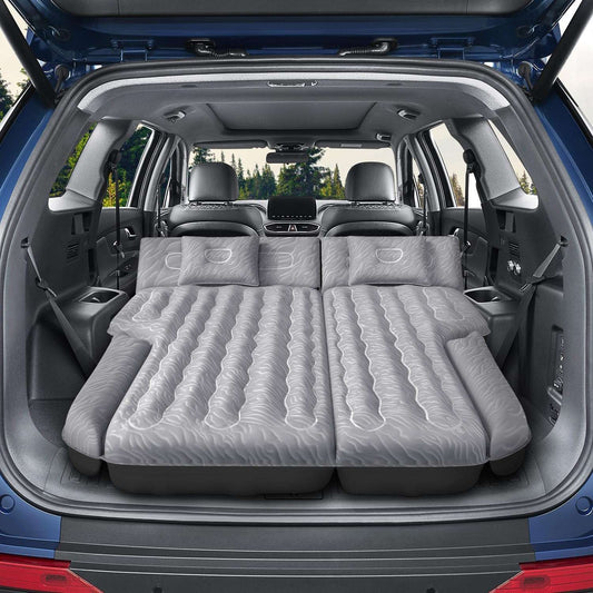 Dikasun Outdoor SUV Air Mattress Grey flocked Oxford surface, extra-thick padding, includes electric pump on Tampa Home & Garden Store