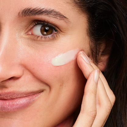 Neostrata Restore Anti-Redness Serum makeup primer swatch on the cheek, soothing for sensitive skin on Tampa Home & Garden Store