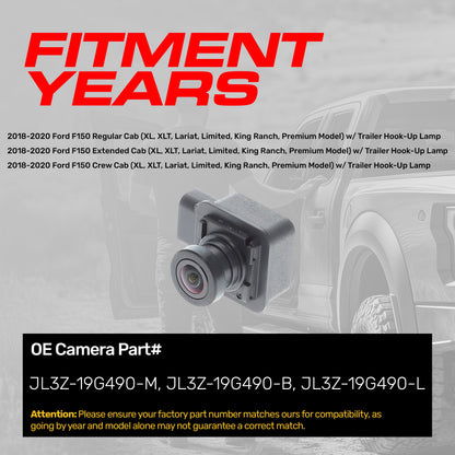 Master Tailgaters OE backup camera for 2018–2020 Ford F-150 with trailer hook-up lamp on Tampa Home & Garden Store