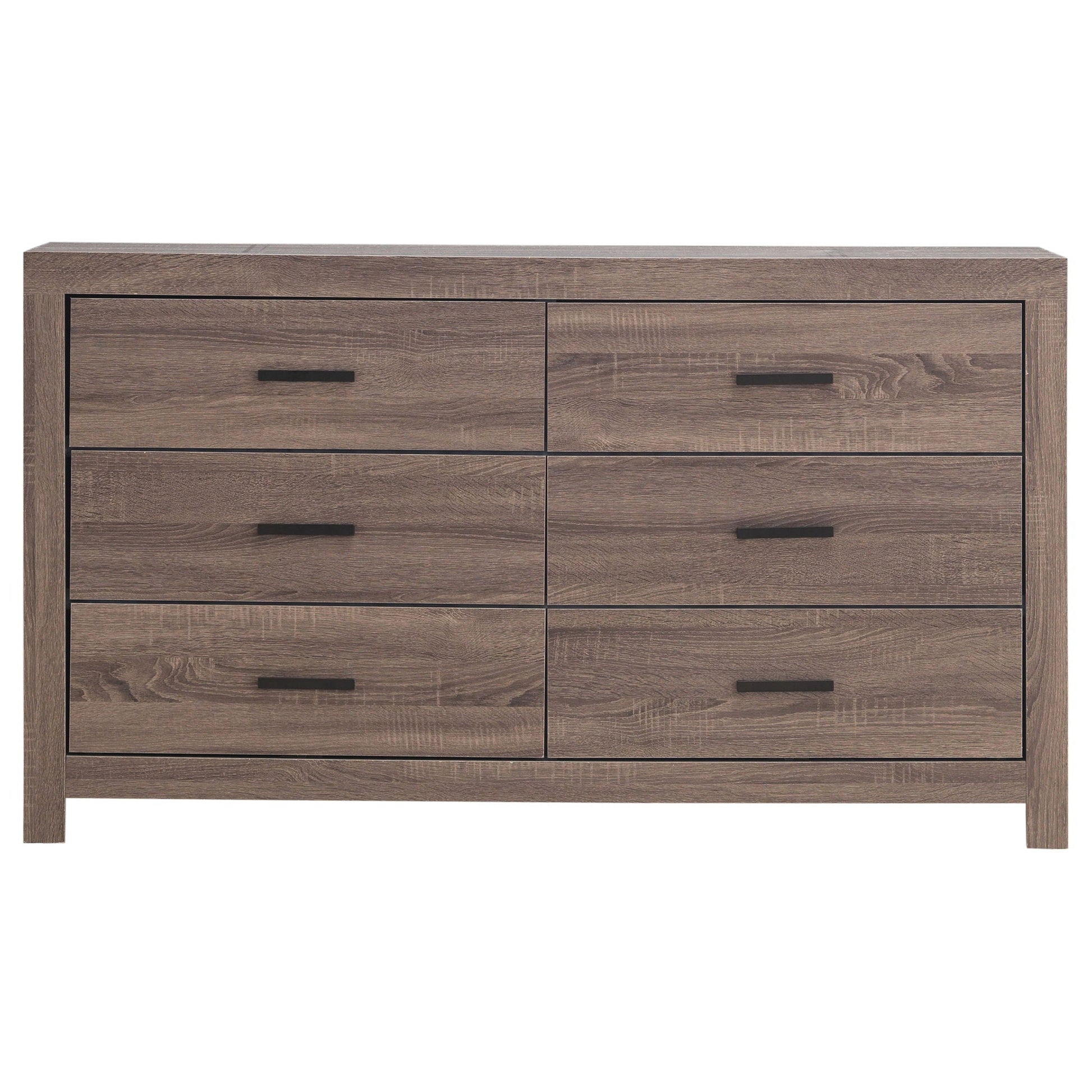 Geary Slatted Headboard Panel Bedroom Set 4-piece dark brown wood HouseOfZazla on Tampa Home & Garden Store