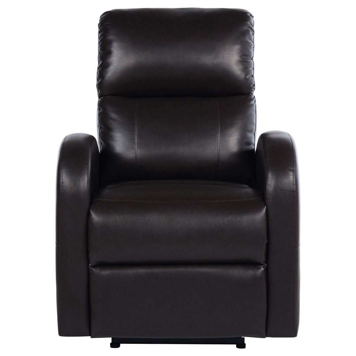 Meglia Power Recliner Chair by HouseOfZazla, black leather with cushioned headrest on Tampa Home & Garden Store
