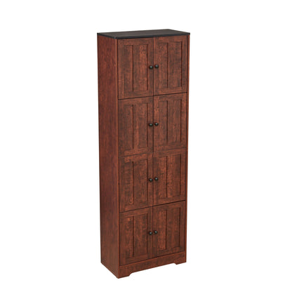 Tall Storage Cabinet With Four Doors And Shelves