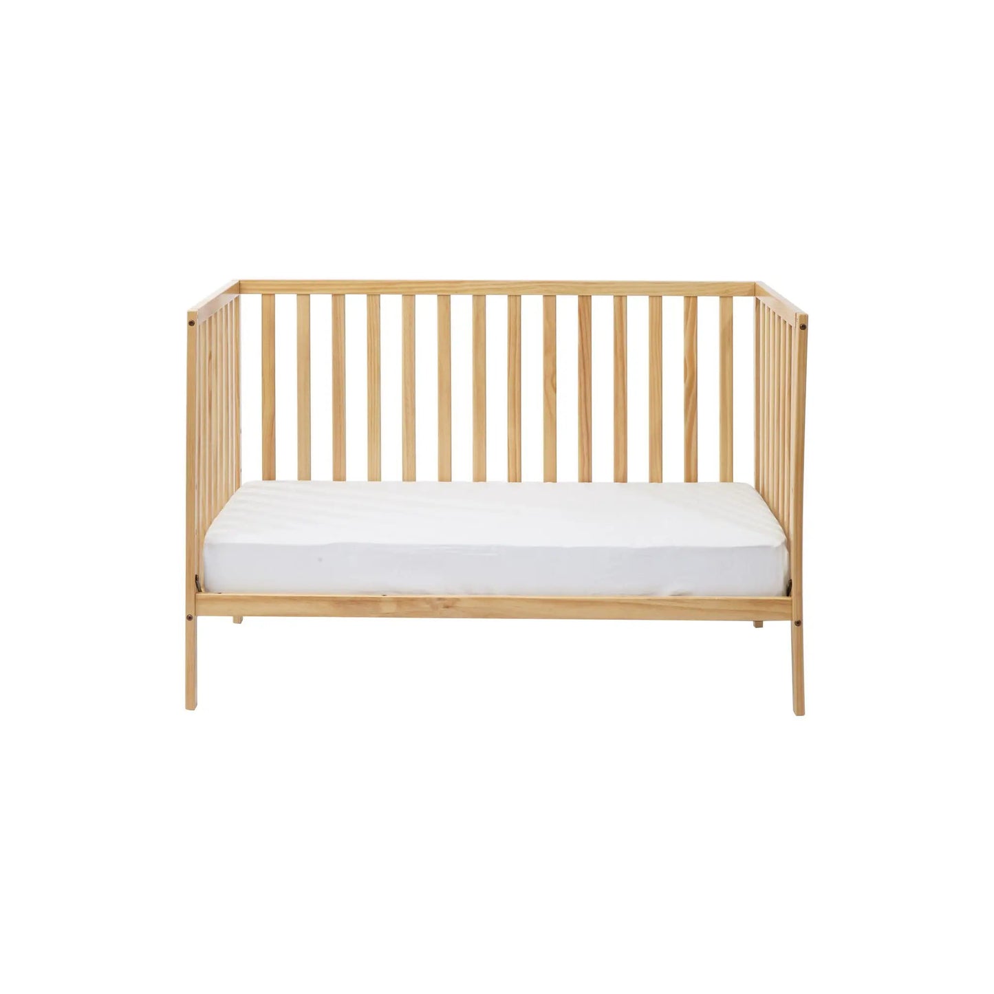 Palmer 3-in-1 Convertible Island Crib natural pine with slatted sides by Unique Piece Furniture on Tampa Home & Garden Store