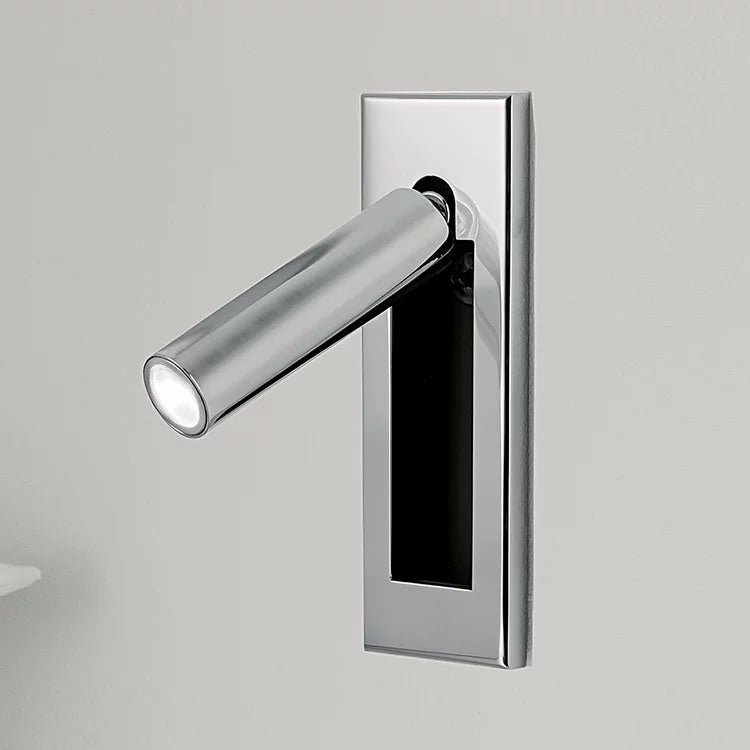 Recessed folding bedside wall sconce with warm LED, chrome finish by Moktan Sabai on Tampa Home & Garden Store