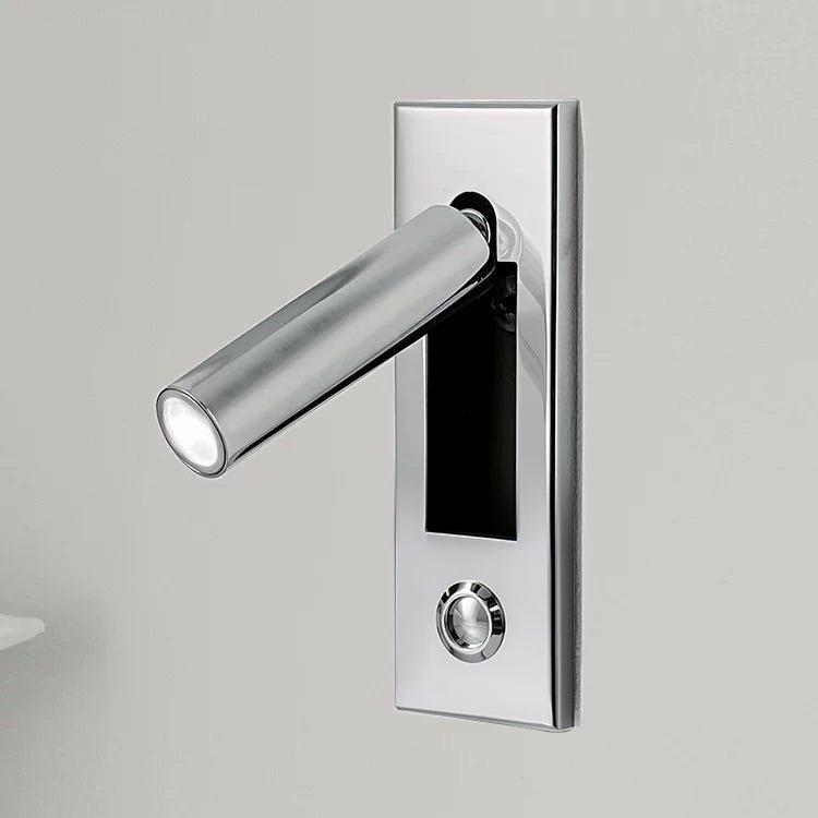 Moktan Sabai recessed folding bedside wall sconce with warm LED, chrome finish on Tampa Home & Garden Store