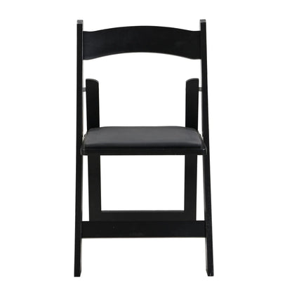 Solid Wood Upholstered Folding Chairs Dining Set