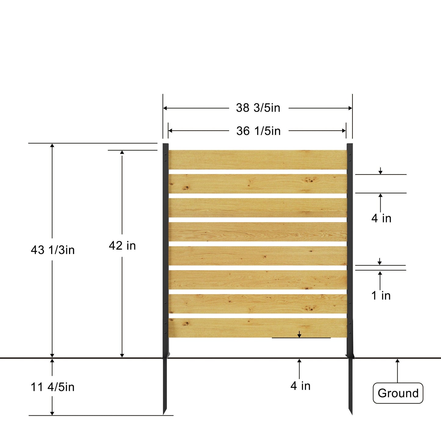 Cedar Wood Outdoor Privacy Screen for Pool