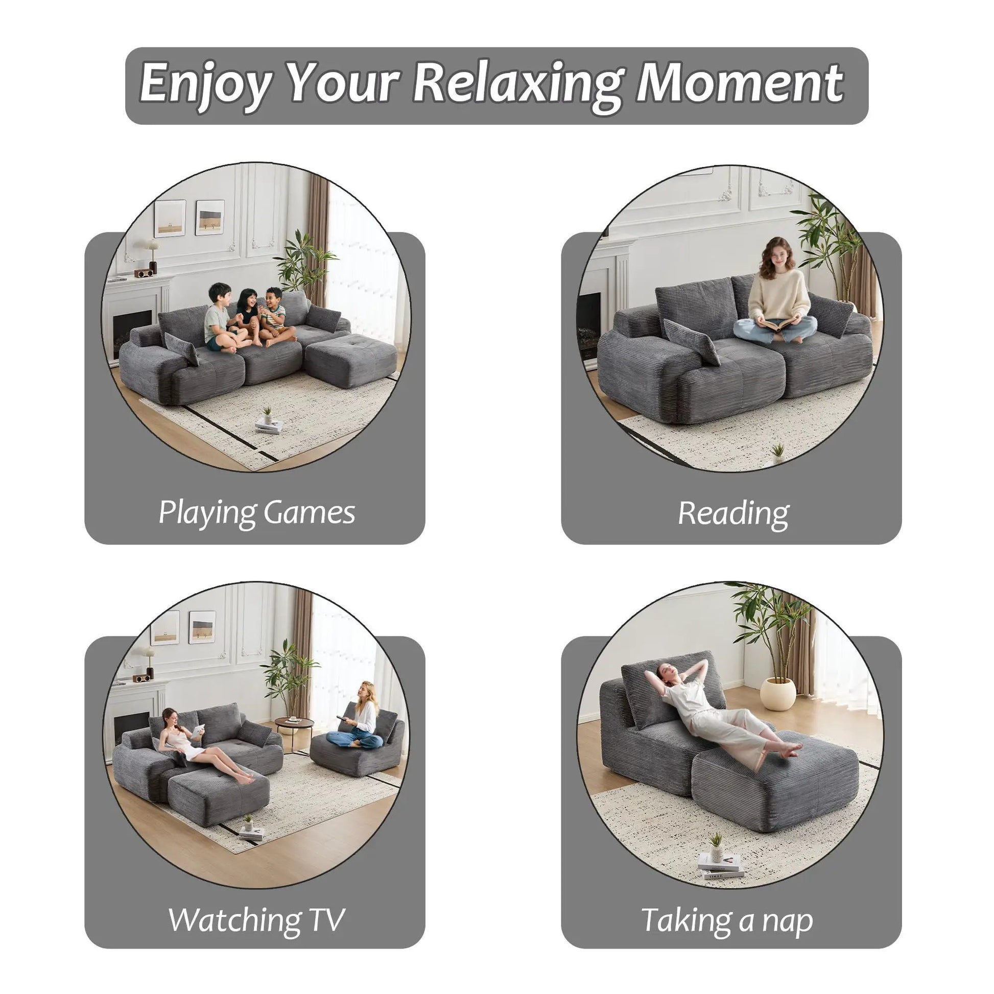 Compressed Sofa gray sectional by Unique Piece Furniture, 2-piece living room set on Tampa Home & Garden Store