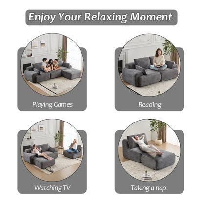 Compressed Sofa gray sectional by Unique Piece Furniture, 2-piece living room set on Tampa Home & Garden Store