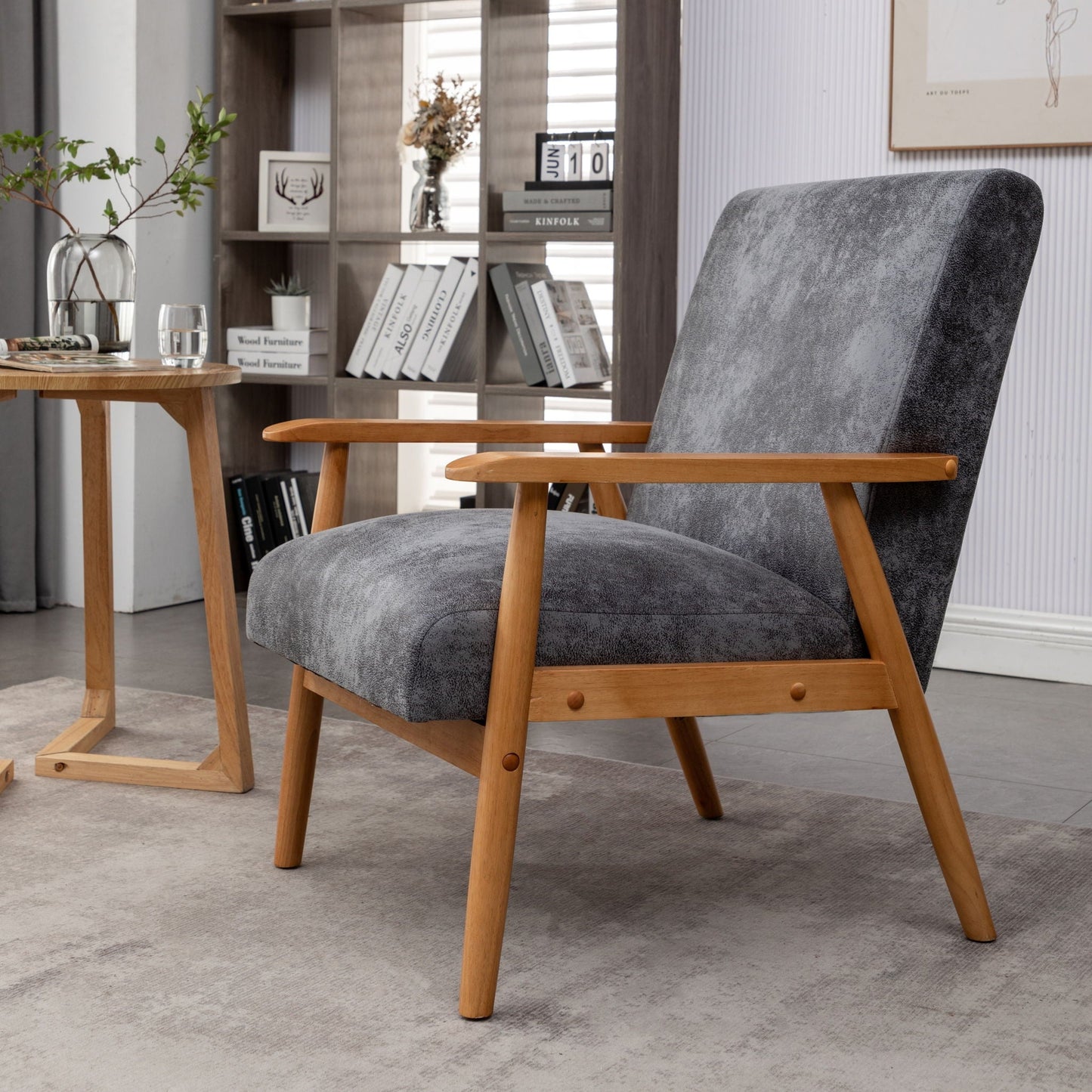Wide Classic Mid Century Modern Arm Chair
