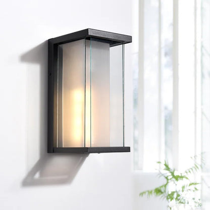 Tempered Glass and Dusk to Dawn Outdoor Sconce