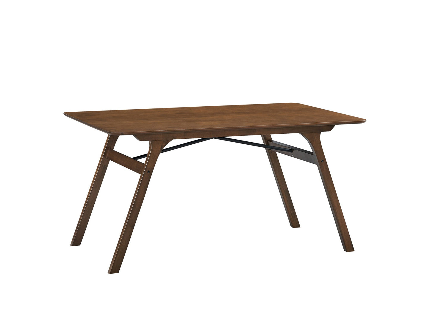 Seven Piece Walnut Dining Table and Side Chairs