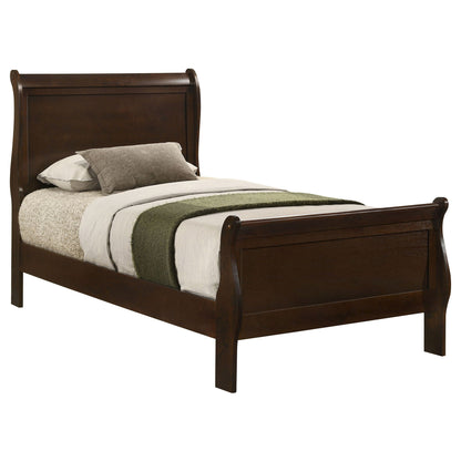 Graffenstaden sleigh bed by HouseOfZazla in dark espresso wood finish on Tampa Home & Garden Store