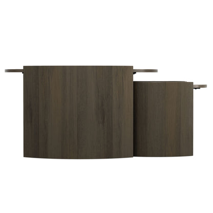 Gray nesting tables 2-piece set in sustainable mango wood by HouseOfZazla on Tampa Home & Garden Store