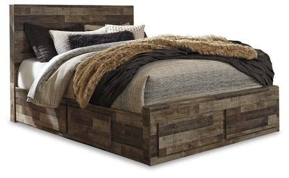 Derekson Panel Bedroom Set with Butcher Block