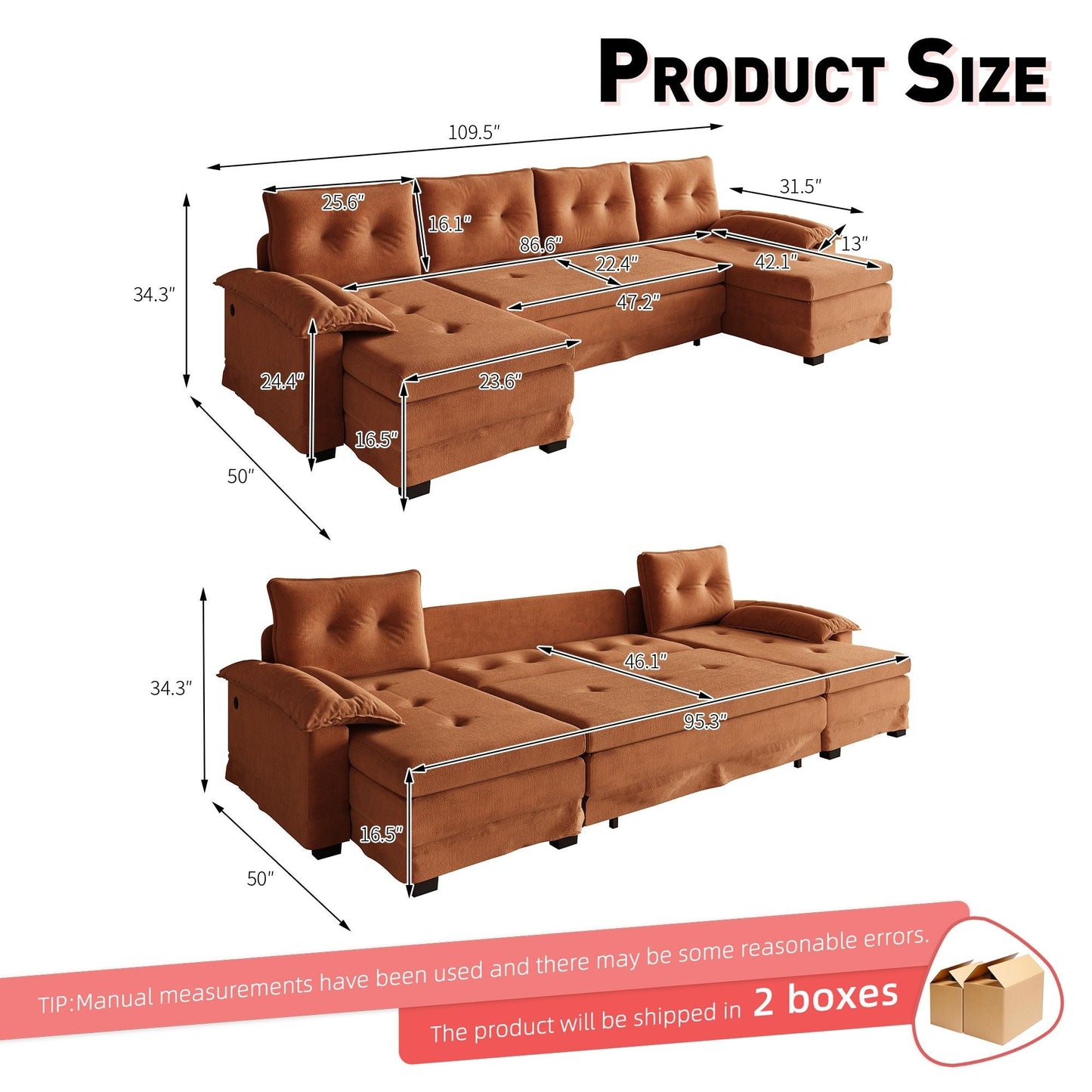 U Shaped Sleeper Sofa for a Cozy Living Room