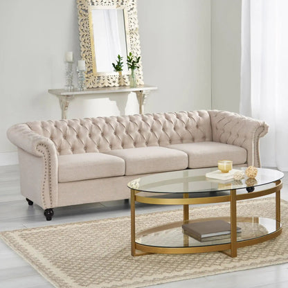 Chesterfield 3 Seater Sofa and Button Tufting