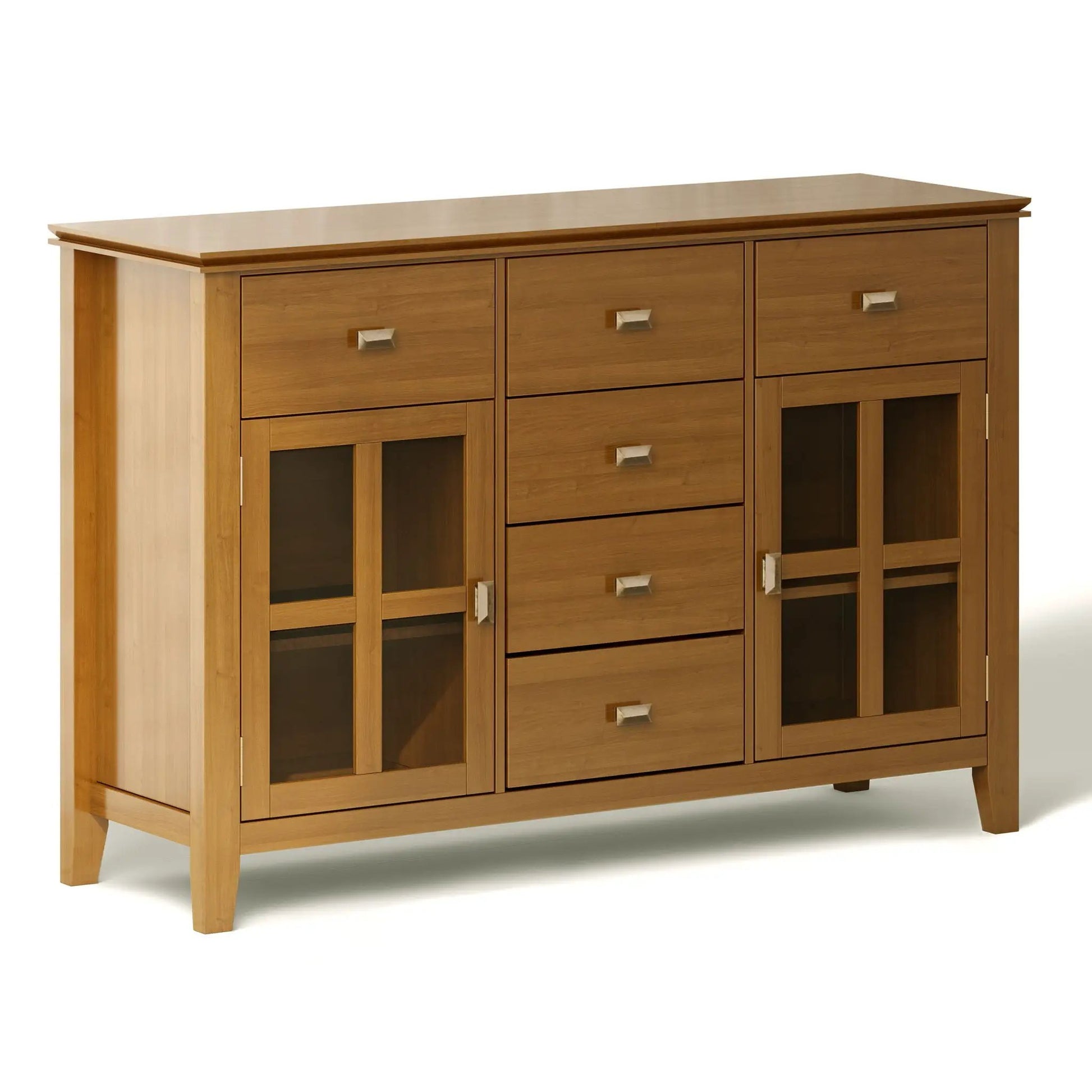 Artisan Handcrafted Sideboard Buffet in warm wood with glass doors by Unique Piece Furniture on Tampa Home & Garden Store