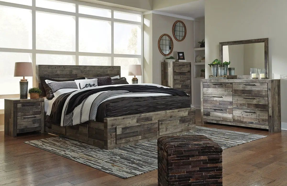 Derekson Panel Bedroom Set with Butcher Block