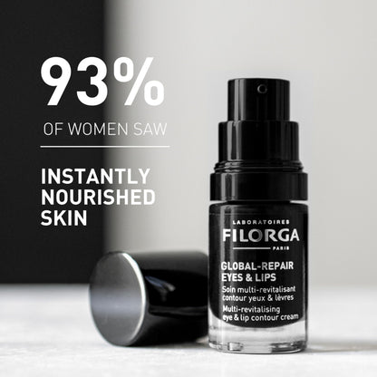 Filorga Global Repair Eyes & Lips eye cream bottle with pump, black label on Tampa Home & Garden Store