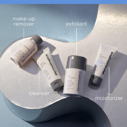 Dermalogica travel-sized skincare set with cleansing, exfoliating, and moisturizing products on Tampa Home & Garden Store
