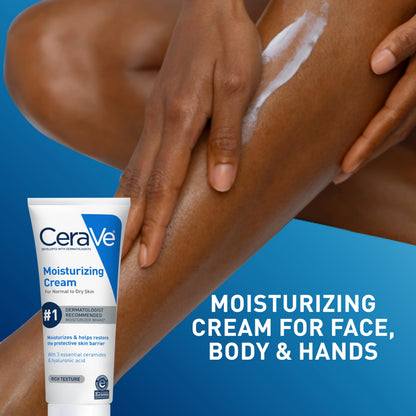 CeraVe Moisturizing Cream with SPF 50, tube for normal to dry skin, white tube with blue logo on Tampa Home & Garden Store