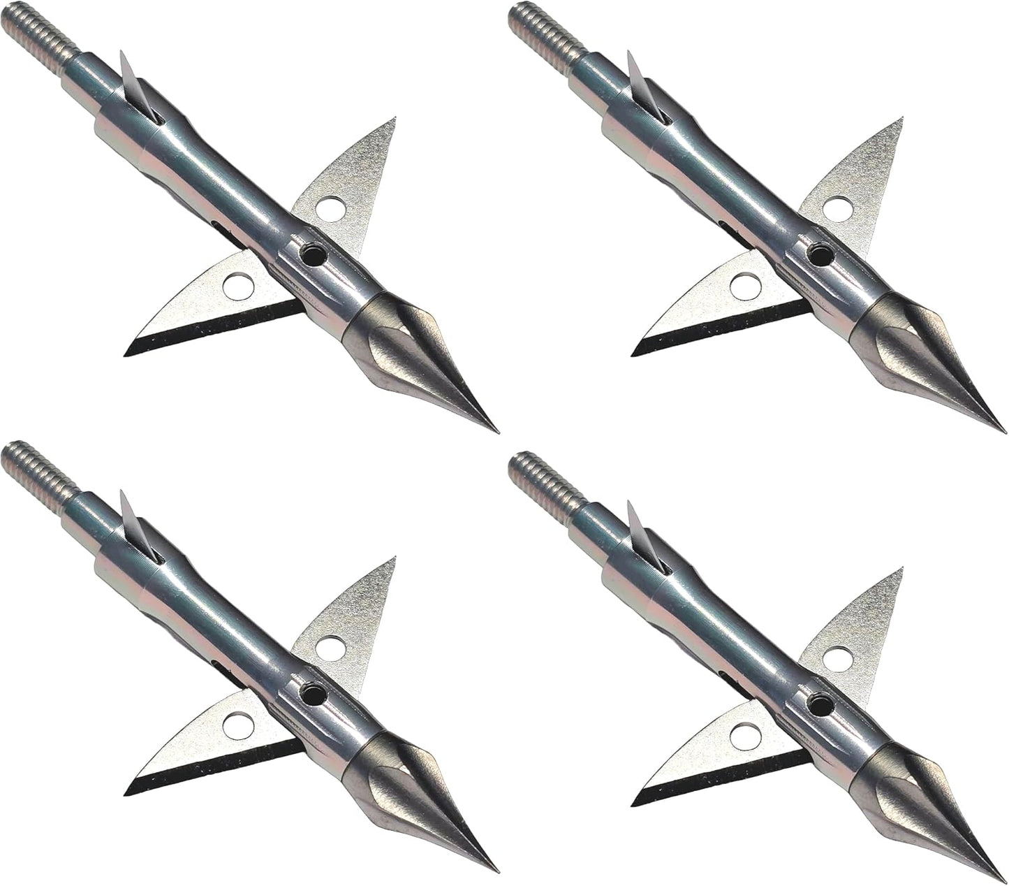 Zeus Broadheads 4-pack 100/125 grain tips metallic silver on Tampa Home & Garden Store