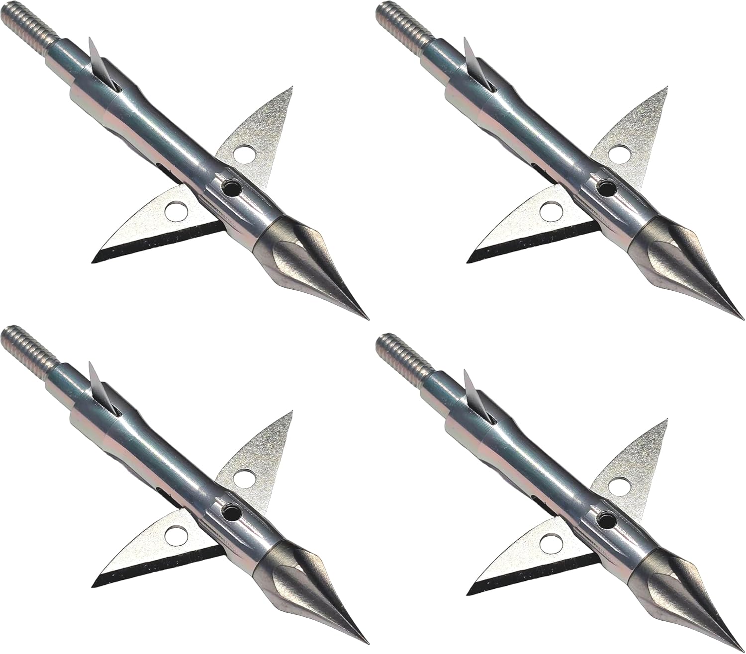 Zeus Broadheads 4-pack 100/125 grain tips metallic silver on Tampa Home & Garden Store