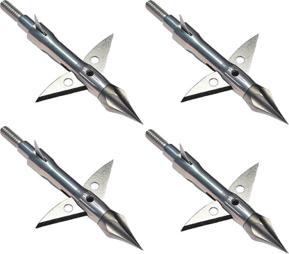 Zeus Broadheads 4-pack 100/125 grain tips metallic silver on Tampa Home & Garden Store
