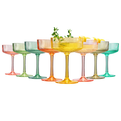 Madrid Acrylic Champagne Coupe Glasses Set of 8