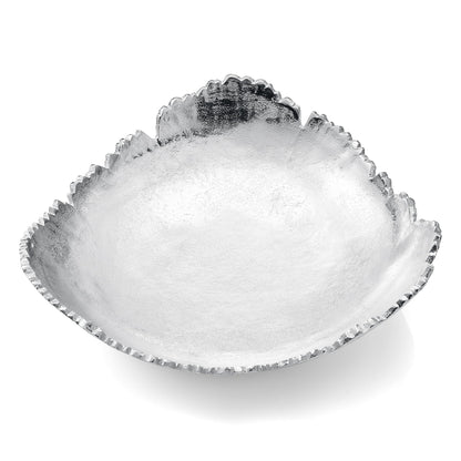 Elegant Silver Aluminum Platter Bowl and Decor