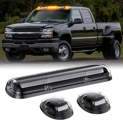 AutoLEDTech smoked white amber LED roof cab lights for 2000-2006 GMC Chevy HD exterior lighting on Tampa Home & Garden Store