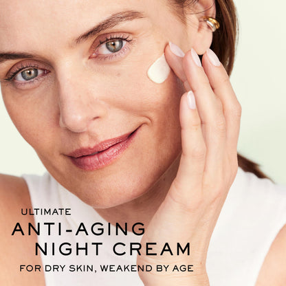 Face cream application close-up; Nuxe Nuxuriance Gold Anti-Aging Night Balm on Tampa Home & Garden Store